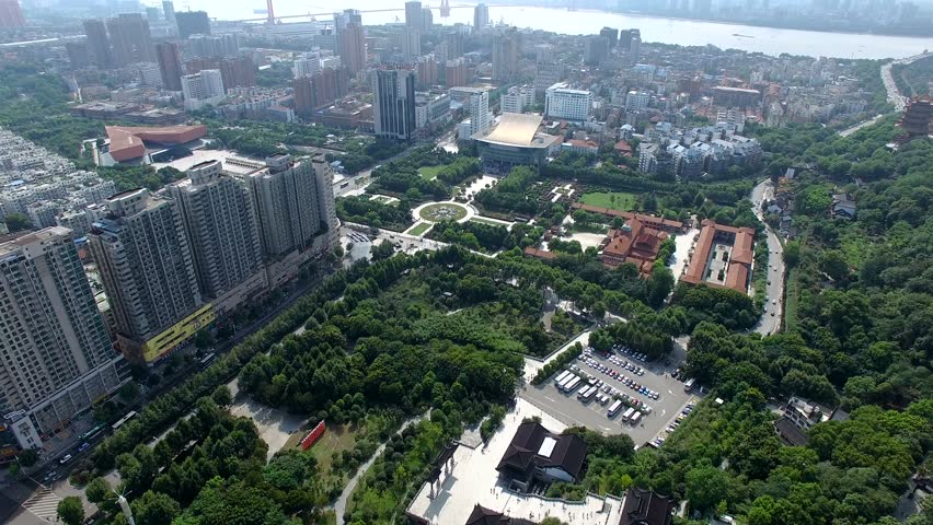 Aerial view of Wuhan city,China