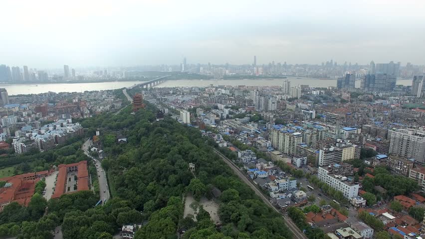 Aerial view of Wuhan city,China