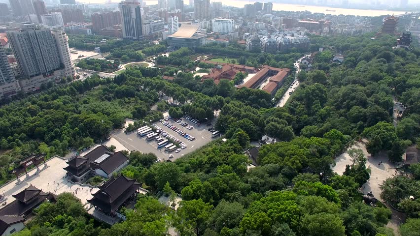 Aerial view of Wuhan city,China