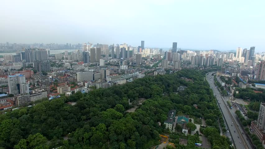 Aerial view of Wuhan city,China