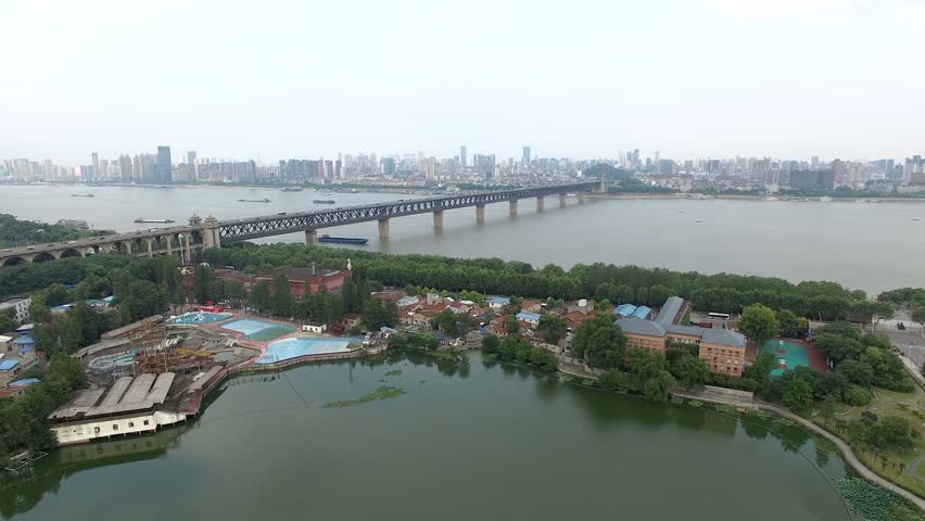 Aerial view of Wuhan city,China