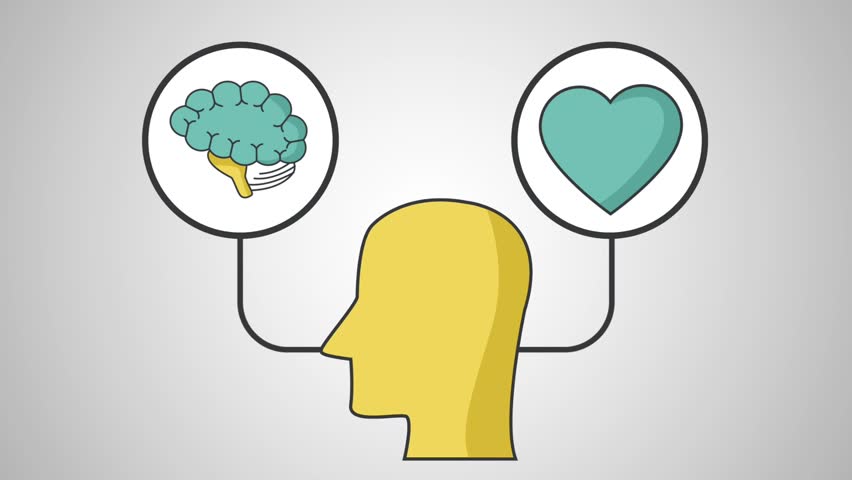 Human brain and heart HD definition