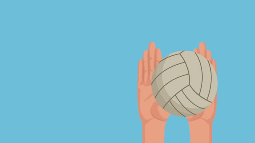 hands playing volleyball animation Stock Footage Video (100% Royalty ...