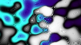 Moving irregular psychedelic waves. Abstract screensaver for video. Looping footage.