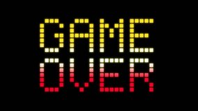 Text messages appearing with an echo trail while playing a classical videogame: game over, insert coin, press fire, get ready. Old school style.
 - Powered by Shutterstock - Get 15% off with code: PIKWIZARD15