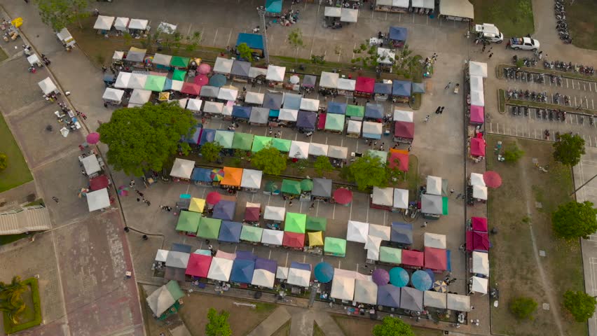 A street market in stadium zone at Mae Fah Luang, public university of Chiangrai, Thailand