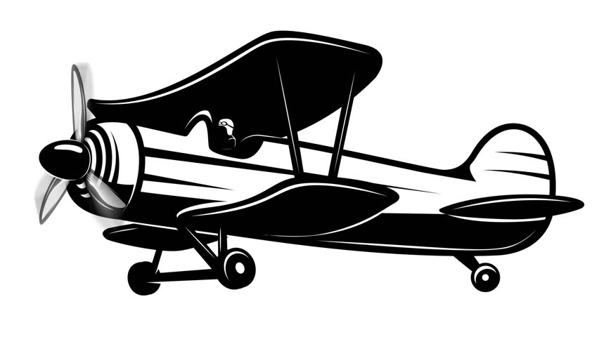 Retro airplane animation with alpha channel.