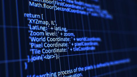 Machine Language Running On Data Screen Stock Footage Video (100% ...