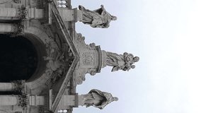 Vertical video. Basilica of St Mary Major. Zoom. Rome, Italy