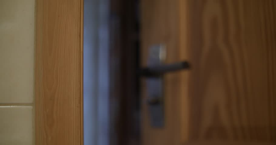 Door slamming closeup 4k Royalty-Free Stock Footage #1009186547