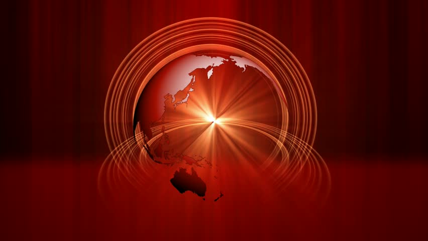 Abstract red globe motion background