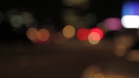 Abstract view of a London street at night