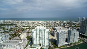 Downtown Miami Flyover by Aerial Drone