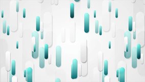 Grey and cyan stripes abstract motion background. Seamless loop. Video animation Ultra HD 4K 3840x2160
