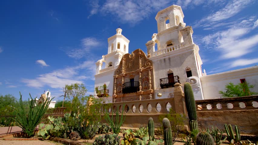 Classic Catholic Church in Arizona Tracking Shot