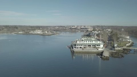greenwich by i 95 boat yards Stockvideo