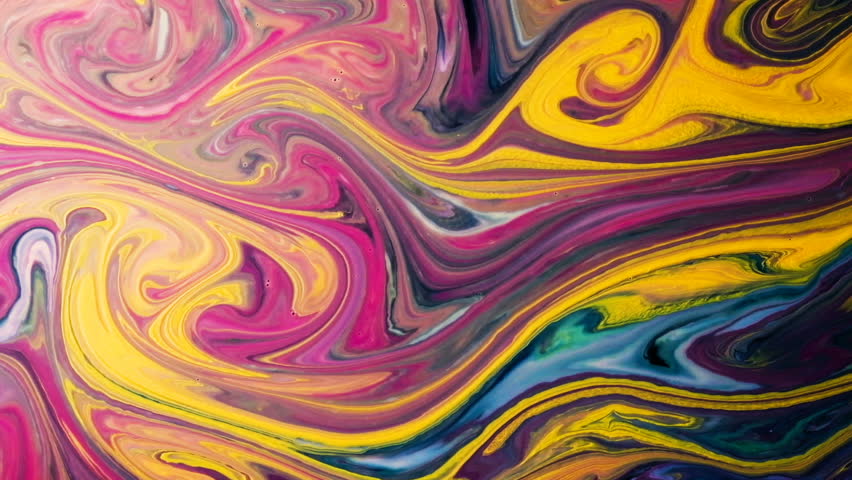 Abstract psychedelic background. Multicolored paints slowly pour into patterns in milk slow motion | Shutterstock HD Video #1009216730