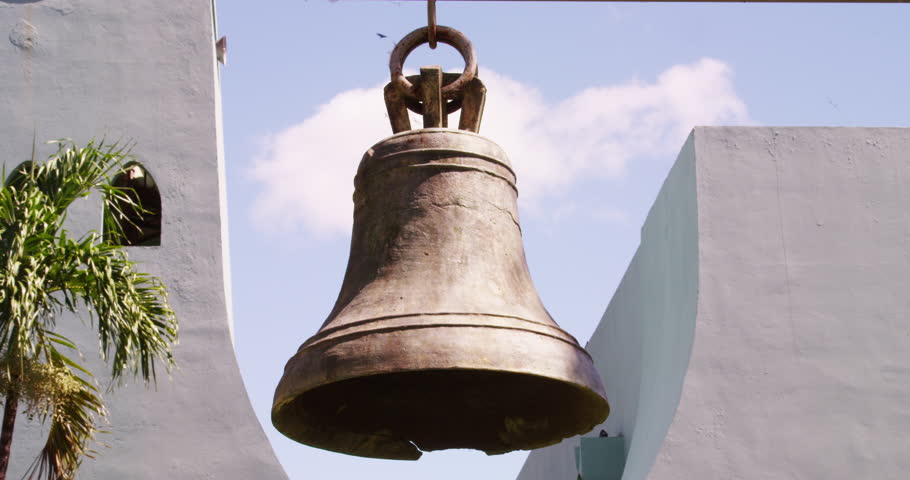 Church bells on the street. Costa Rica.