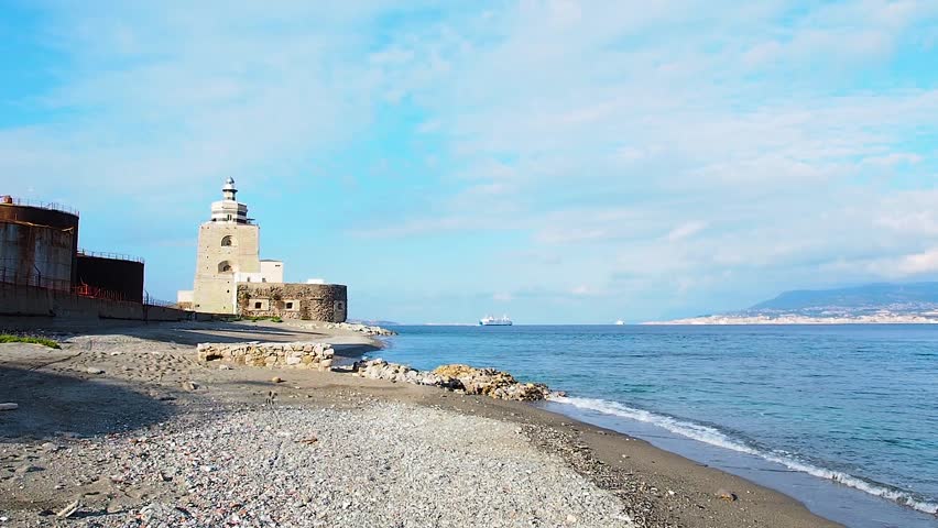 Montorsoli lantern (lighthouse of Messina), Sicily, Italy.