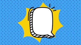 pop art speech bubble animation hd - Powered by Shutterstock - Get 15% off with code: PIKWIZARD15
