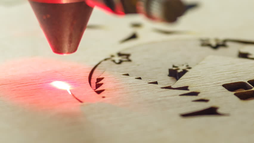 Laser cutting wood machine | Shutterstock HD Video #1009256648
