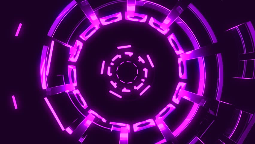 Flight in out through block grid neon lights abstract cyber tunnel motion graphics animation background loop new quality retro futuristic vintage style cool nice beautiful video footage | Shutterstock HD Video #1009274657