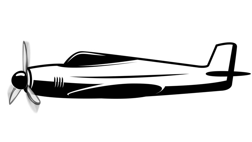 Retro airplane animation with alpha channel.
