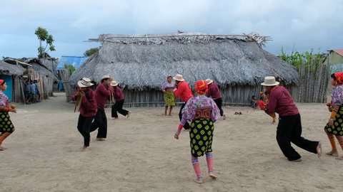 Guna Yala, San Blas Island - Kuna / indigenous people dancing