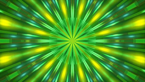 green abstract background, motion light and particles, loop