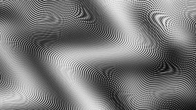 Moving random psychedelic gray waves. Abstract screensaver for video. Looping footage.