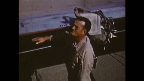 CIRCA 1950 - Arthur Godfrey flies in an Air Force fighter in 1953 and breaks the sound barrier.
