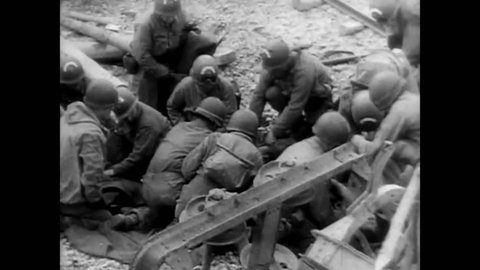 CIRCA 1940 - Post WW11 film explores D-Day, the first landings at Normandy.