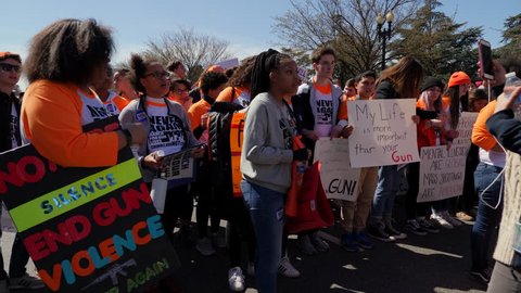 Washington, DC March 24, 2018. Special protestors , March of Our lives Protest, Washington DC, 3 Axis Gimbal