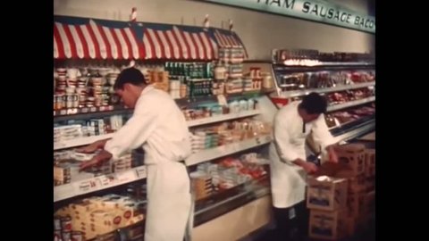 CIRCA 1950 - Supermarkets grow and thrive in the 1950's and 1960's.