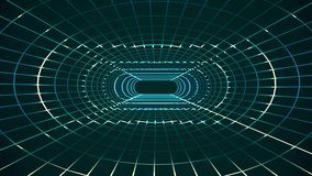 endless neon lights grid net cyber retro tunnel flight motion graphics animation background seamless loop new quality futuristic vintage style cool nice beautiful video footage