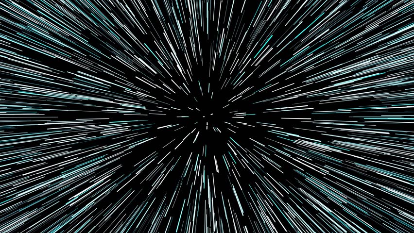 Hyperspace jump through the stars to a distant space. Abstract light speed interstellar travel concept. High detail space warp journey through a wormhole. Ultra high resolution (4k) | Shutterstock HD Video #1009349084