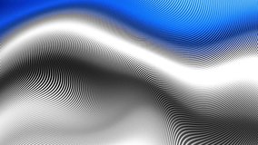 Moving curved waves on white background. From wavy to white and back to wavy. Looping footage.