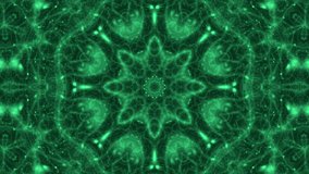 Seamless animated 4K mandala pattern for entertainment, projections, or backgrounds