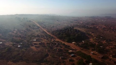 Aerial drone fly over Mzuzu, Malawi,  is a city in northern Malawi. It’s a gateway to Lake Malawi and the fishing village of Nkhata Bay, both to the east. 
