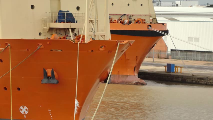 Ships in dock in Kingston-upon-Hull, Albert Dock, England