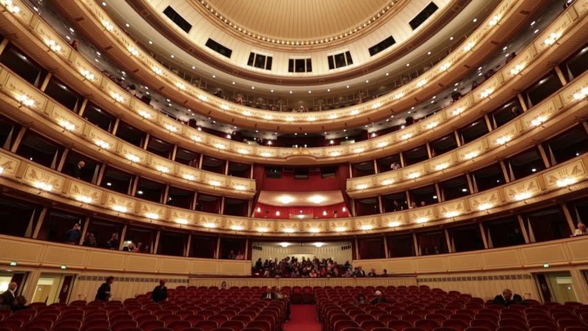 VIENNA, AUSTRIA - CIRCA JANUARY 2018  -  Vienna opera house interior in 4K | Shutterstock HD Video #1009378196
