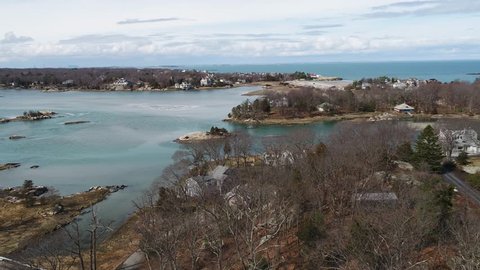 this is in the town of Cohasset, MA 35 miles from Boston. Out in the distance you can see the Boston skyline. : vidéo de stock