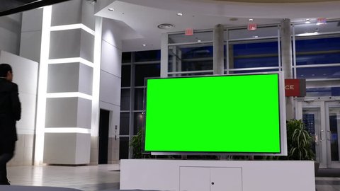 
Coquitlam, BC, Canada - March 10, 2018 : Motion of green screen for your ad in front of mall entrance with 4k resolution.
