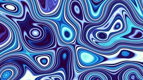 Moving random psychedelic blue waves. Abstract screensaver for video. Looping footage.
