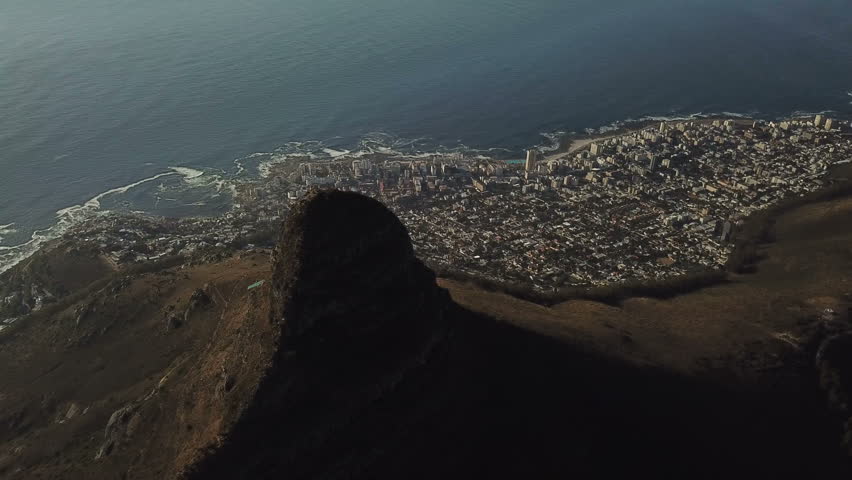 aerial view cape town's iconic landmark Stock Footage Video (100% ...