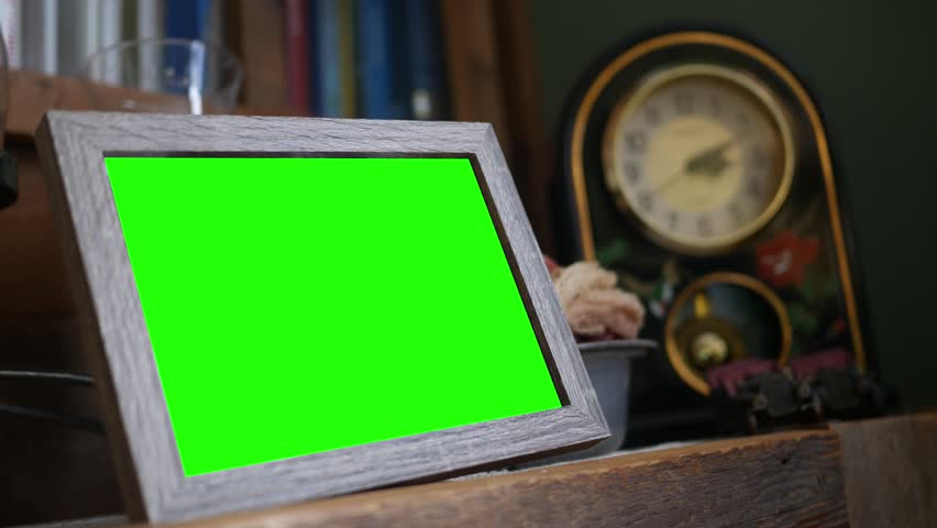 Green screen wooden rustic picture frame in living room  - Powered by Shutterstock - Get 15% off with code: PIKWIZARD15