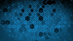 Blue Hexagon Scale Looping Background