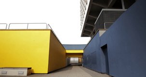 Freerunner is jumping between bold buildings in the city.  - Powered by Shutterstock - Get 15% off with code: PIKWIZARD15