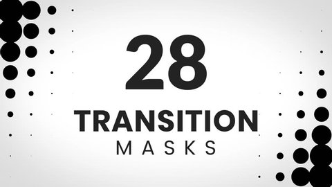 28 custom transition masks. Dotted pattern. Can be used for modern corporate presentation.