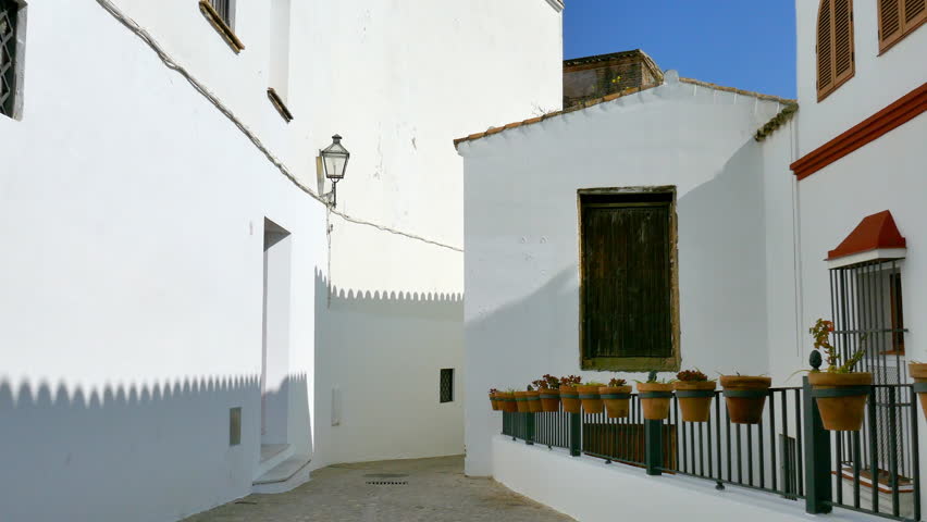 Walking in Small Street in Arcos De La Frontera